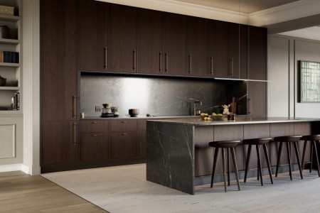 kuchnia z uchwytem relingiem meblowym Branch brąz