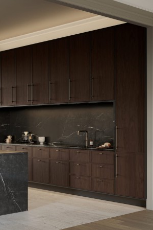 uchwyt tbar Branch antyczny brąz i cava na kuchni