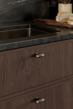 szuflady z uchwytem t-bar Branch antyczny brąz i cava