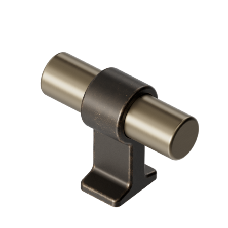 uchwyt meblowy tbar Branch antyczny brąz i cava