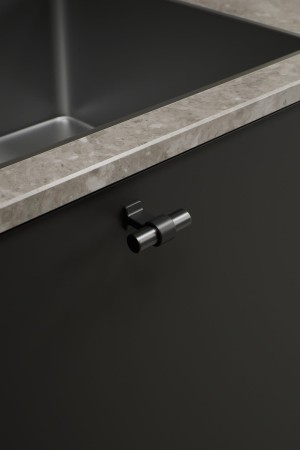 kuchnia z uchwytem meblowym tbar Branch czarny i antracyt