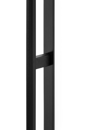 uchwyt meblowy szczotkowany czarny Stripes 1178  mm z podkładką 2