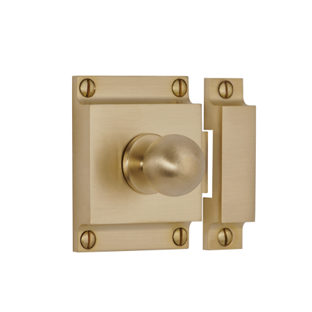 zamknięcie  AM114 do szafek z gałką 20mm kolor mosiądz szczotkowany lakier mat