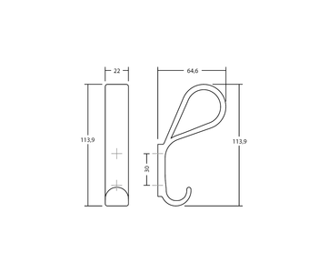 wieszak ścienny Belt rozmiar