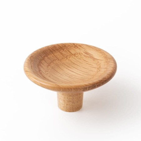 gałka meblowa Dysk drewniana dębowa