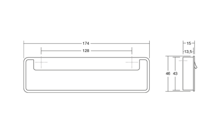 uchwyt wpuszczany HIde rozmiar