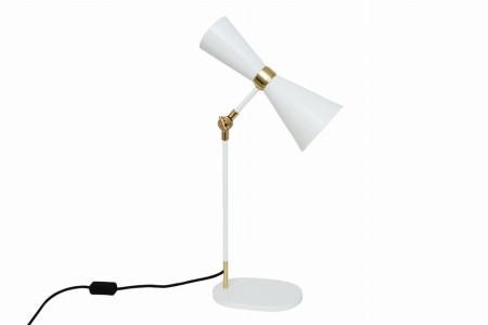 Shanti biało złota lampa na biurko