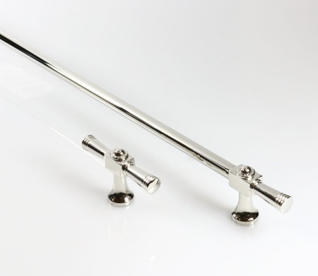 reling meblowy do kuchni nikiel RM305 oraz uchwyt GM113 ozdobny