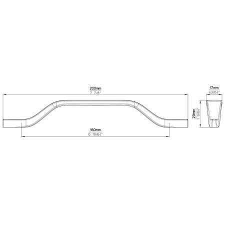 uchwyt chrom 2318 160 mm wymiary