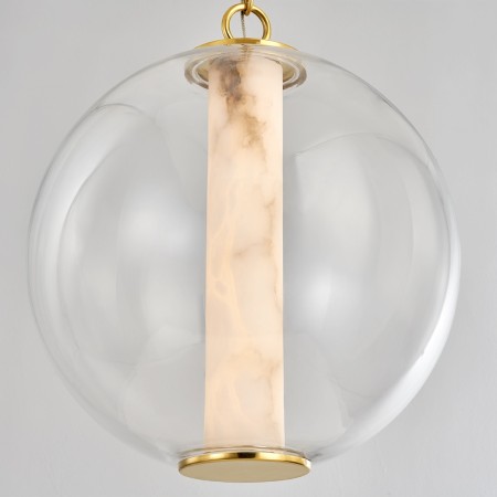 LAMPA WISZĄCA PIETRA  detal alabastrowego wnętrza