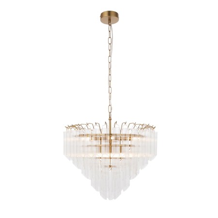 lampa wisząca Toulouse tubki szklane ścięte 114198 zapalona