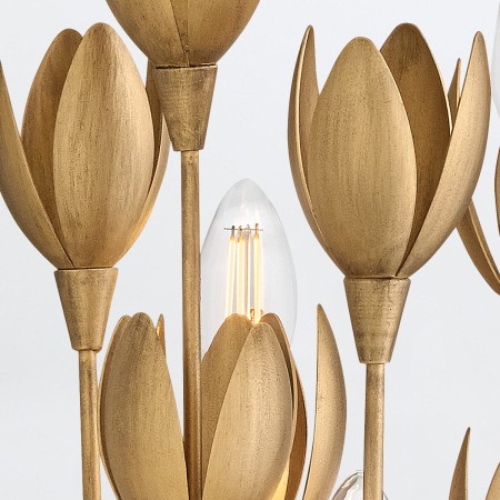 Kinkiet Flora złoty detal