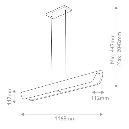 Lampa Arco złota rys techniczny