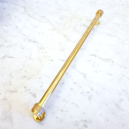 złoty reling do mebli z krateczką z mosiądzu