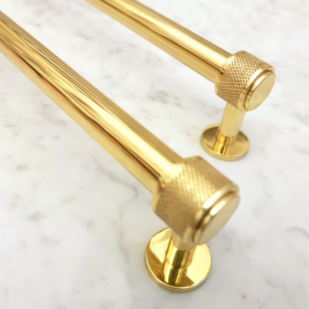 relingi mosiężne do mebli szuflad złoto połysk