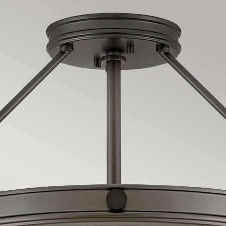 detal rozety Półplafon Collier 2 rozmiary czarny