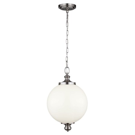 lampa wisząca nad wyspe stol kula Parkman L nikiel szklany klosz