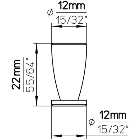 gałka Bastil mini inox stal wymiary