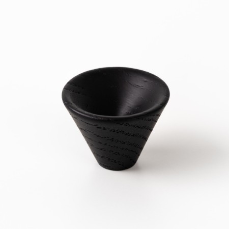 gałka meblowa Conic drewniana czarna lakierowana 29