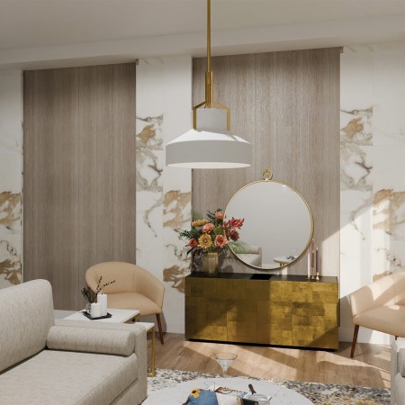 Lampa Brecken złota realizacja