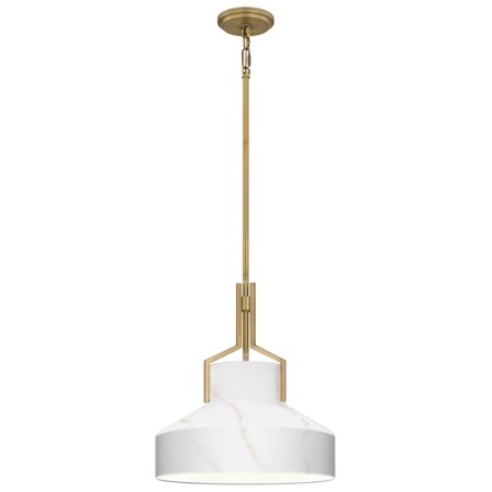 Lampa Brecken złota jak alabaster