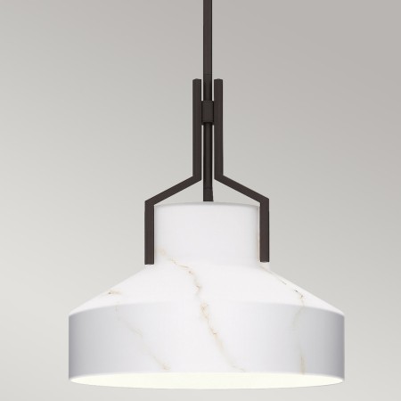 klosz Lampa Brecken czarna jak alabaster
