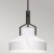 klosz Lampa Brecken czarna jak alabaster