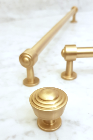 relingi RM308 i gałka GM108 złoto satyna