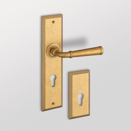 Komplet cottage Unimetal klamka mosiężna zewnętrzna KR621