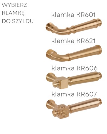 rączki klamek do szyldów zew. Unimetal