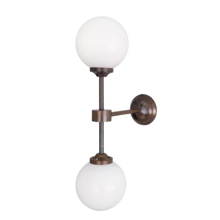 double globe kinkiet mosiężny