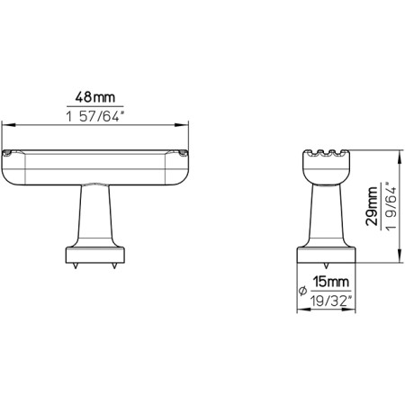uchwyt meblowy tbar złoty mat 2588 48 mm wymiary