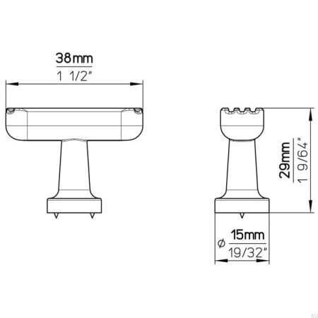 uchwyt meblowy tbar złoty mat 2588 38 mm wymiary