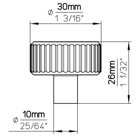 Gałka meblowa 2595 złoto mat wymiary