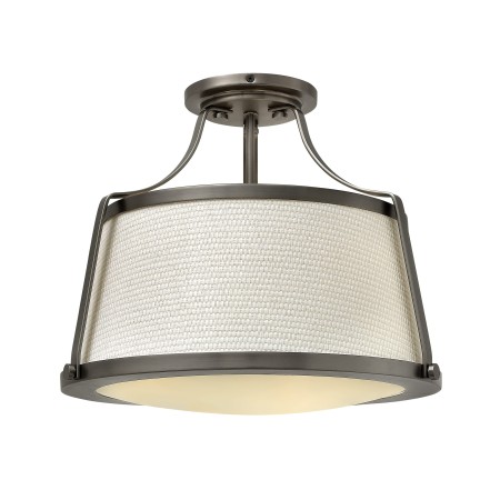 lampa plafon Charlotte starzony nikiel biel
