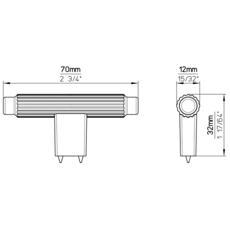 uchwyt meblowy Tbar 2594 wymiary