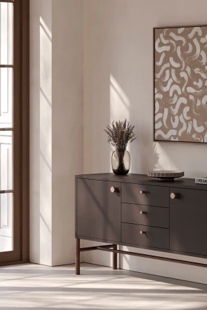 Gałki meblowe Brooklyn brąz na meblu