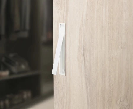 uchwyt meblowy wpuszczany Clos biały do drzwi przesuwnych