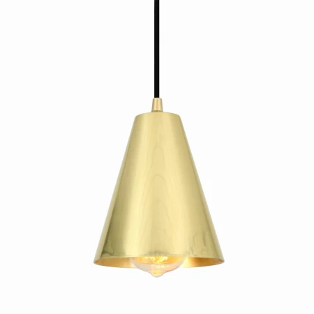 złota lampa wisząca Alta mosiądz polerowany
