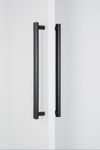 Przejdź do produktu Uchwyt meblowy podłużny Moon BIG 384 mm czarny dwustronny