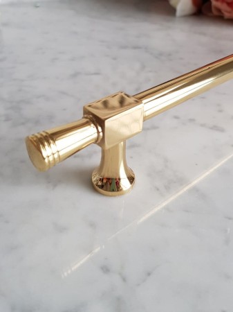 reling meblowy uchwyt do szuflad mosiądz polerowany złoto połysk RM304