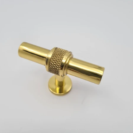 uchwyt meblowy mosiężny Tbar GM121 z diamentowaniem ML