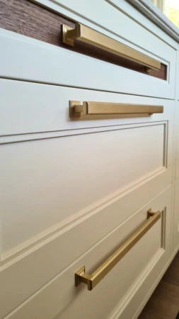 mosiężny reling w stylu Art deco RM311 złoty szczotkowany