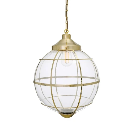 Przejdź do produktu lampa wisząca Henlow kula w złotej klatce