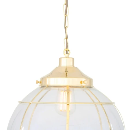 lampa wisząca Henlow kula w złotej klatce mlp474