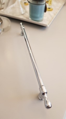 Uchwyt reling meblowy RM302 kolor srebrny nikiel