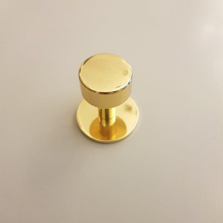 Gałka meblowa mosiężna GM101 złoty poler z podkładką