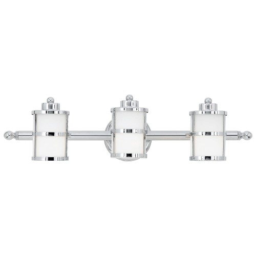 Przejdź do produktu kinkiet łazienkowy Tranquil srebrny potrójny nad lustro