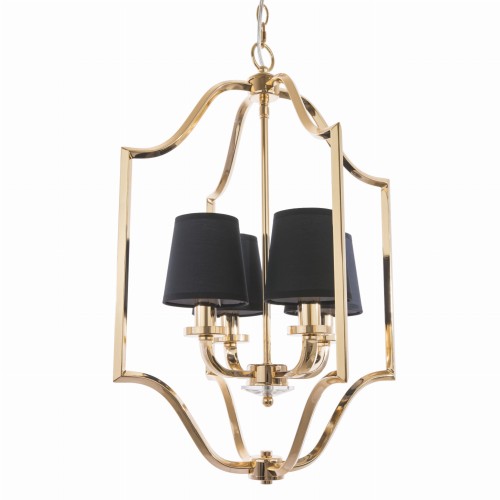 Przejdź do produktu żyrandol New York Gold z abażurami w 2 kolorach