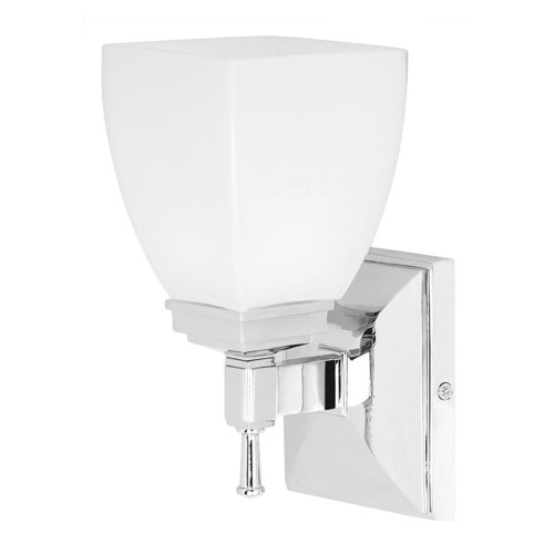 Przejdź do produktu kinkiet łazienkowy  Shirebrook chrom ze szklanym kloszem